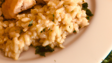 Risotto au poulet maison