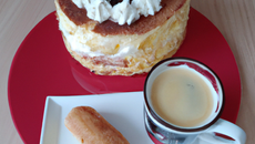 Charlotte au mascarpone et café