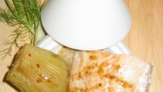 Filet de saumon et ses bulbes de fenouil vanillés maison