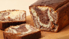 Cake marbré banane Nutella