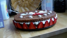Entremet fraise chocolat