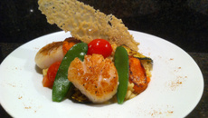 Risotto aux saint-jacques et légumes