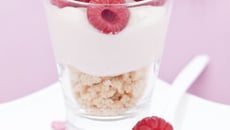 Verrines de cheesecake aux framboises