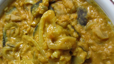 Dhal lentilles corail aubergine et saucisses au multicuiseur