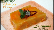 Terrine d'abricots oranges au Muscat de Rivesaltes et sauce au thé