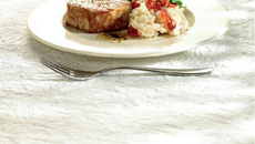 Thon avec salade et risotto