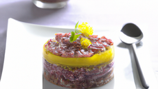 Tartare de canard, mangue et sardine marinée, de Fabrice Biasolo