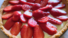 Tarte sablée aux fraises maison