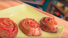 Escargots briochés aux pralines roses