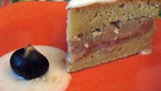 Gâteau à la compote de pomme fourré au marron