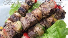 Brochettes au foie de genisse et boudin blanc au fenouil et à la sauge