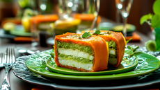 Terrine avocat crabe et sa sauce citron huile d'olive