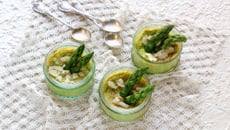 Petits flans aux asperges et parmesan
