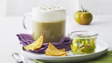 Jus de Tomate Verte et Cappuccino de Elle & Vire «Le Fromage à la crème»