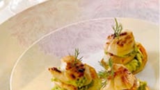 Saint-Jacques sur croquants de pommes de terre