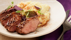 Onglet de veau aux épices tandoori et purée maison