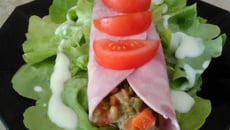 Roulé de jambon de Paris à la macédoine de légumes