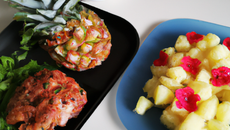 Poulet Tandoori et tartare d'ananas M'les Fruits