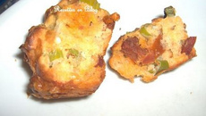 Muffins au parmesan chorizo et tomates séchées