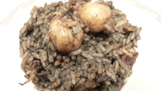 Risotto à l'encre de seiche