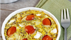 Clafoutis aux tomates cerise et au camembert Cœur de Lion