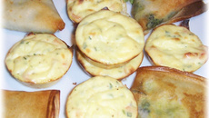 Bouchées apéritives saumon, ricotta, ciboulette