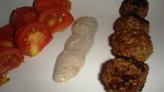 Boulettes d'agneau, sauce à la menthe