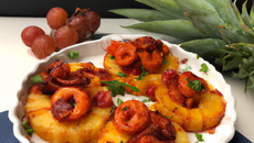 Crevettes ananas chorizo
