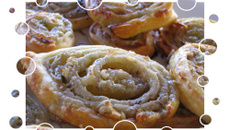 Spirales au roquefort et éclats noix