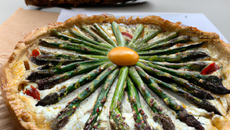 Tarte aux asperges et au chèvre