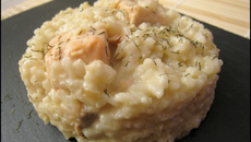 Risotto au saumon frais