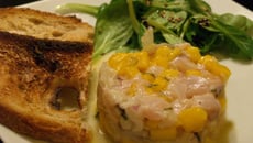 Tartare de Daurade et mangue au citron et citron vert