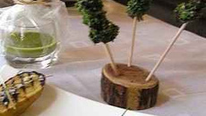 Cagouilles aux herbes sauvages, pommes de Terre et crème pistachée