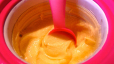 Crème glacée au kaki persimon