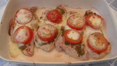 Escalopes de dinde gratinées