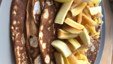 Crêpes banane ou pommes amandes