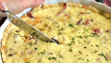 Quiche Lorraine gratinée à l'emmental