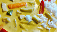 Curry de poivrons au lait de coco