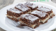 Carrés chocolat noix de coco