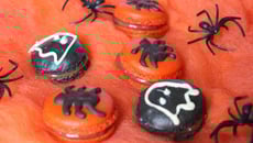 Macarons Hallowenesques, ganache à la châtaigne