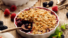 Crumble fruits rouges et bananes