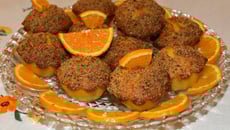 Muffins à l'orange et craquelin aux noisettes