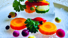 Légumes en gelée à la coriandre