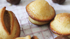 Petits moelleux à la farine de châtaigne, noisettes fourrés au nutella