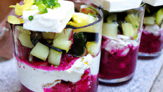 Verrine de betterave courgette et feta