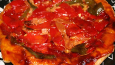 Tarte tatin aux poivrons et au chèvre