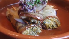 Rouleaux d'aubergines aux herbes du jardin