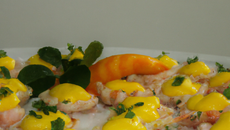 Crevettes à la mangue