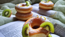 Donuts vanillé aux kiwis