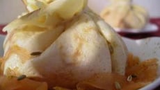 Aumonières de crêpes saumon crevettes